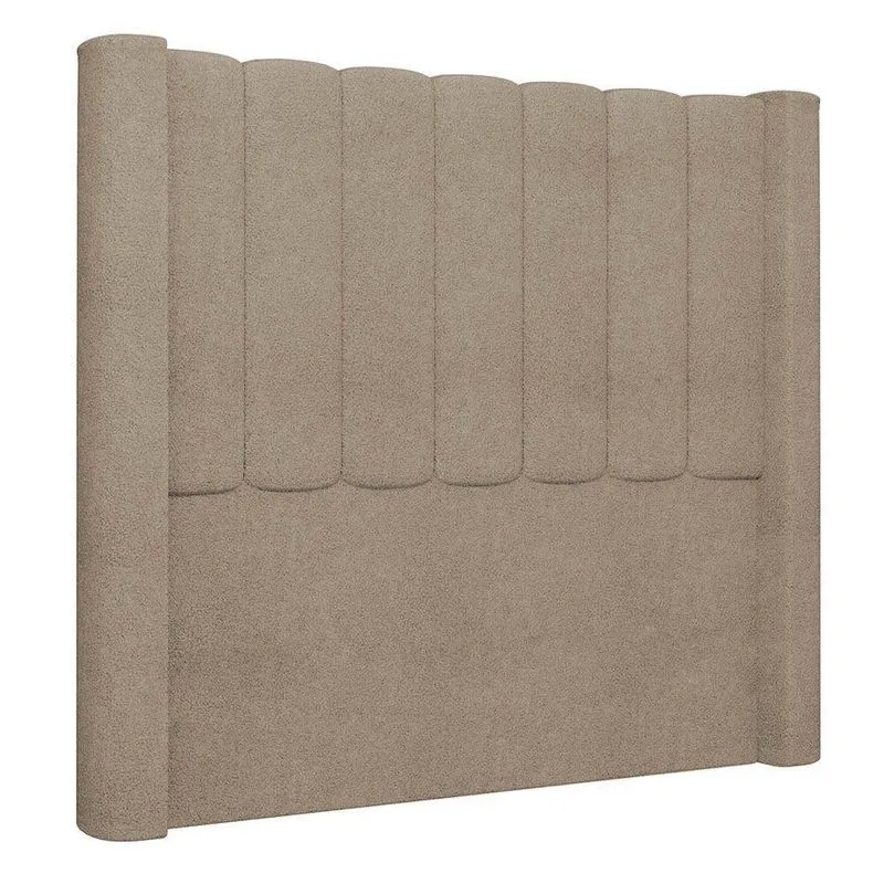Cabeceira Casal Queen Cama Box 160cm Claire I02 Bouclê Capuccino Mpozenato