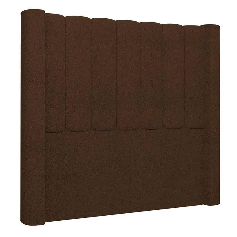 Cabeceira Casal Queen Cama Box 160cm Claire I02 Bouclê Marrom - Mpozenato