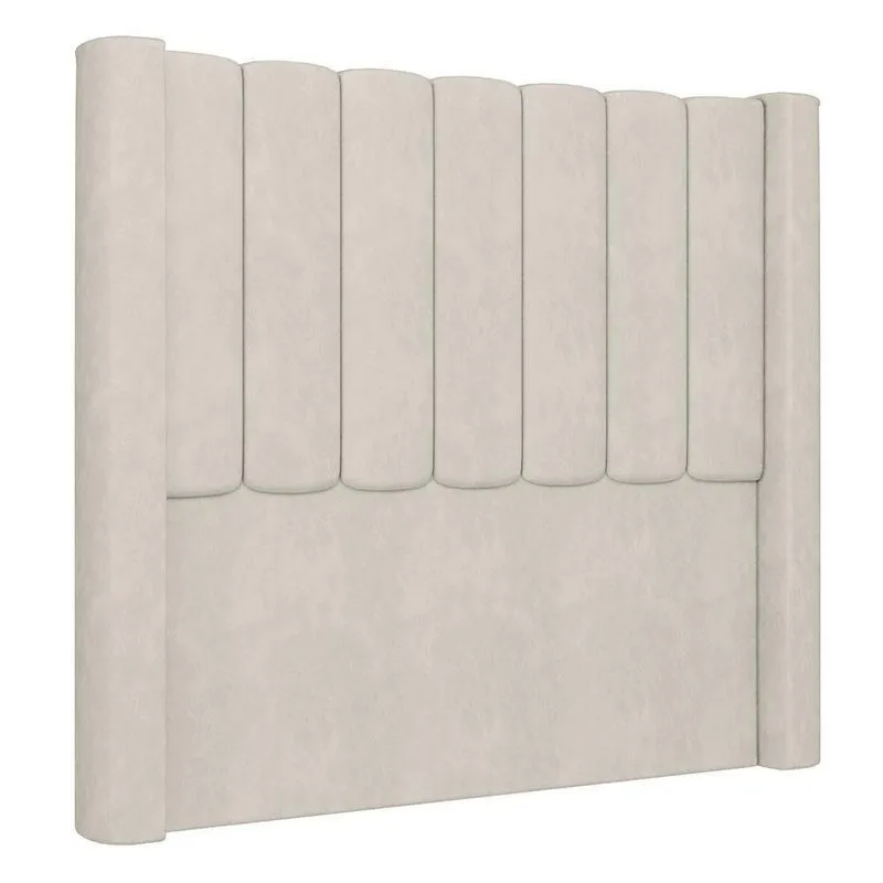 Cabeceira Casal Queen Cama Box 160cm Claire Z04 Veludo Bege - Mpozenato
