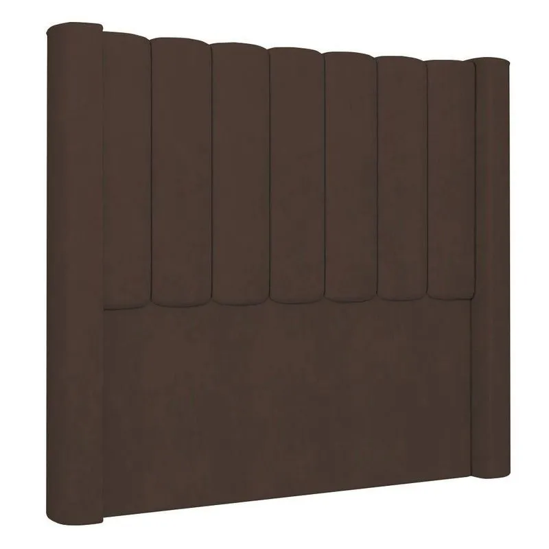Cabeceira Casal Queen Cama Box 160cm Claire I02 Veludo Marrom Mpozenato