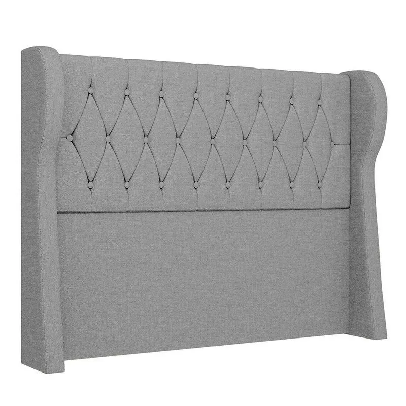 Cabeceira Casal Cama Box 140cm Malva I02 Linho Cinza Mpozenato