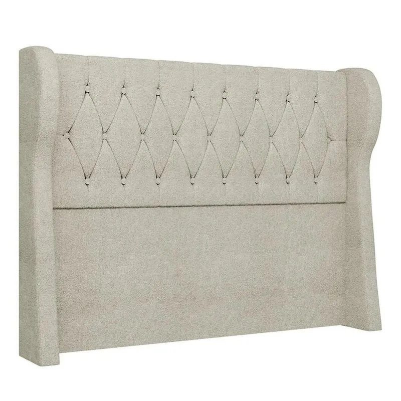 Cabeceira Casal Queen Cama Box 160cm Malva Z04 Boucle Bege - Mpozenato