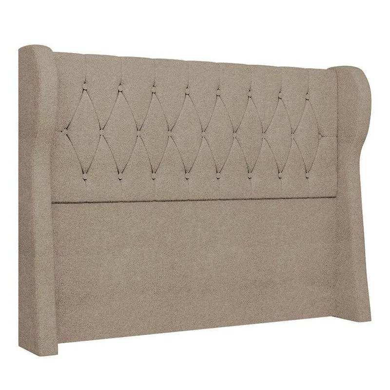 Cabeceira Casal Queen Cama Box 160cm Malva I02 Bouclê Capuccino - Mpozenato