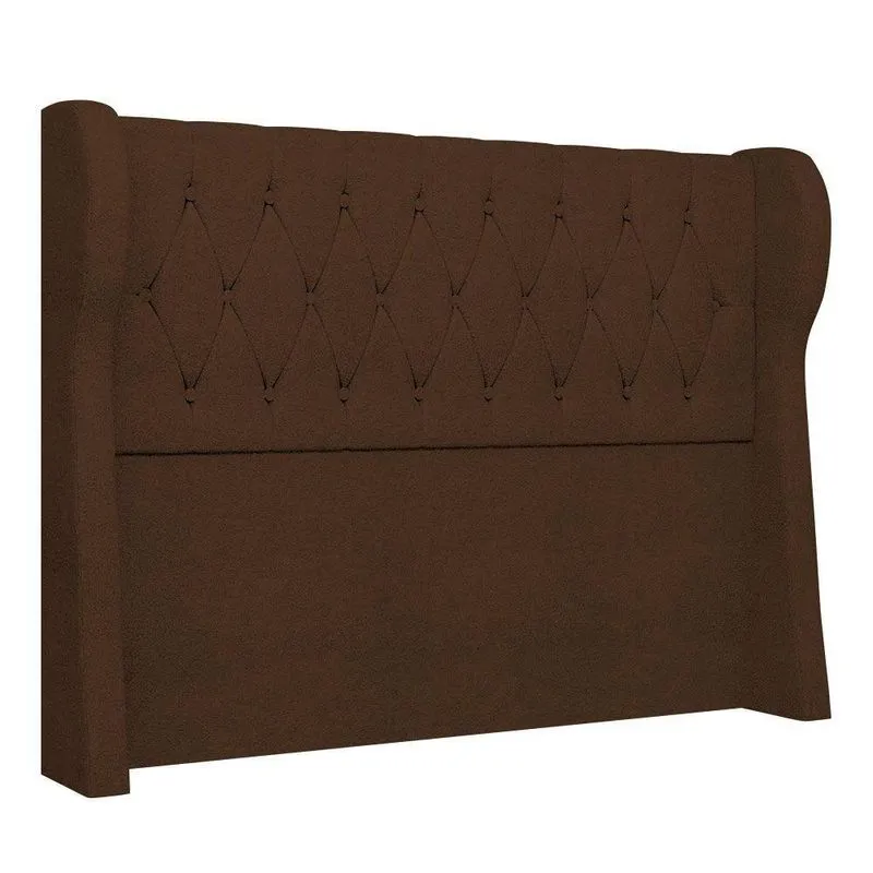 Cabeceira Casal Queen Cama Box 160cm Malva I02 Bouclê Marrom Mpozenato