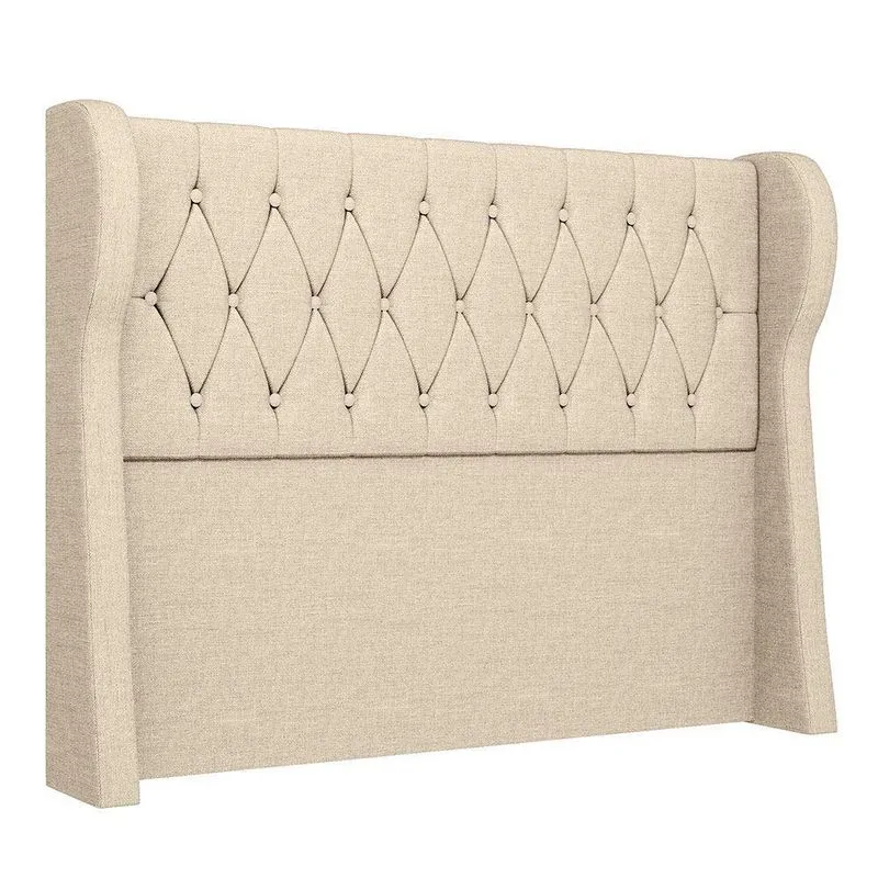 Cabeceira Casal Queen Cama Box 160cm Malva I02 Linho Bege Mpozenato