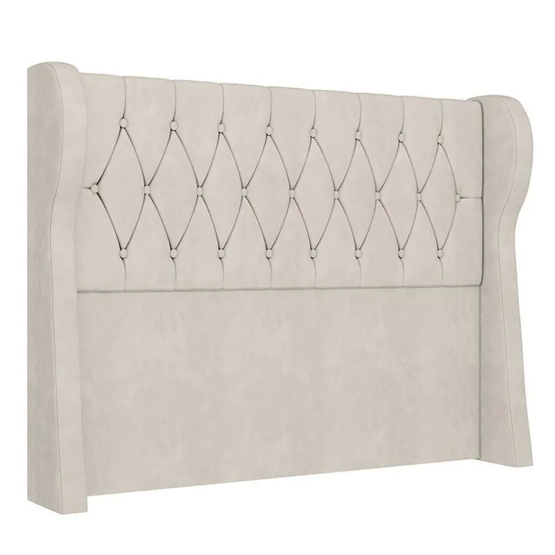Cabeceira Casal Queen Cama Box 160cm Malva I02 Veludo Bege - Mpozenato