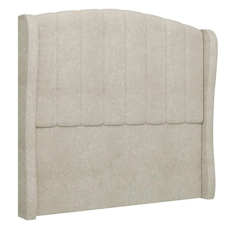 Cabeceira Casal Cama Box 140cm Glenda I02 Bouclê Bege - Mpozenato