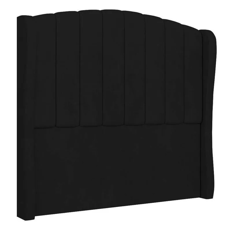 Cabeceira Casal Cama Box 140cm Glenda I02 Veludo Preto Mpozenato