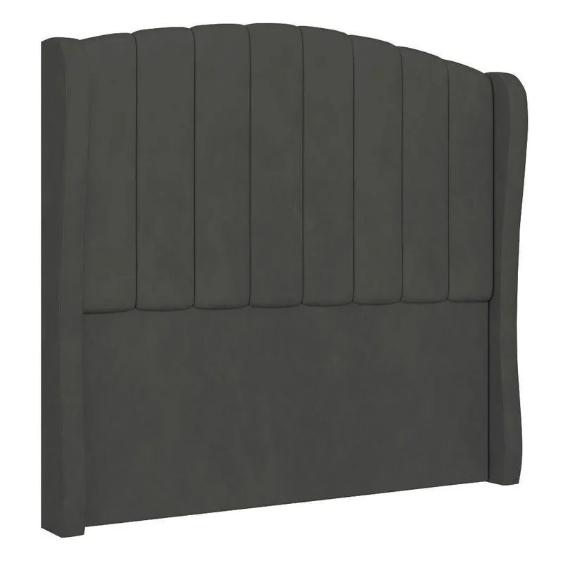 Cabeceira Casal Cama Box 140cm Glenda I02 Veludo Chumbo Mpozenato