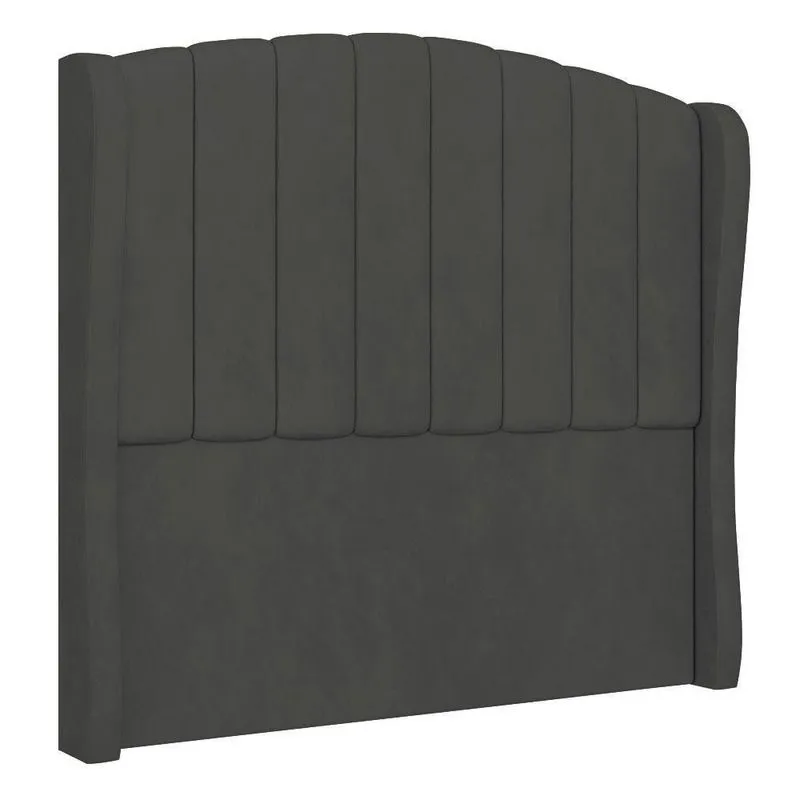 Cabeceira Casal Queen Cama Box 160cm Glenda I02 Veludo Chumbo - Mpozenato