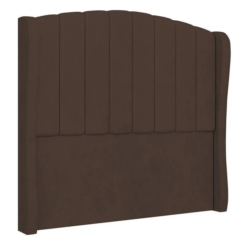 Cabeceira Casal Queen Cama Box 160cm Glenda I02 Veludo Marrom Mpozenato