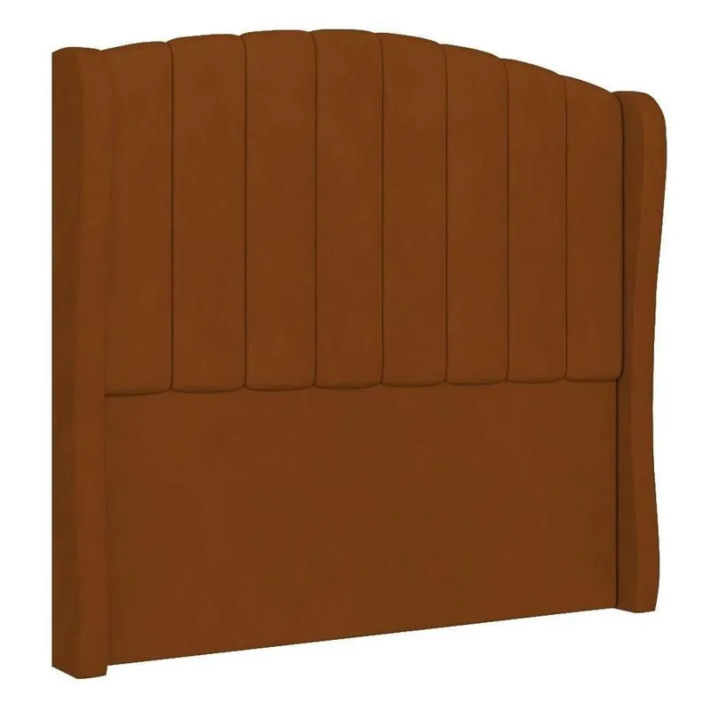 Cabeceira Casal King Cama Box 195cm Glenda Z04 Veludo Terracota - Mpozenato
