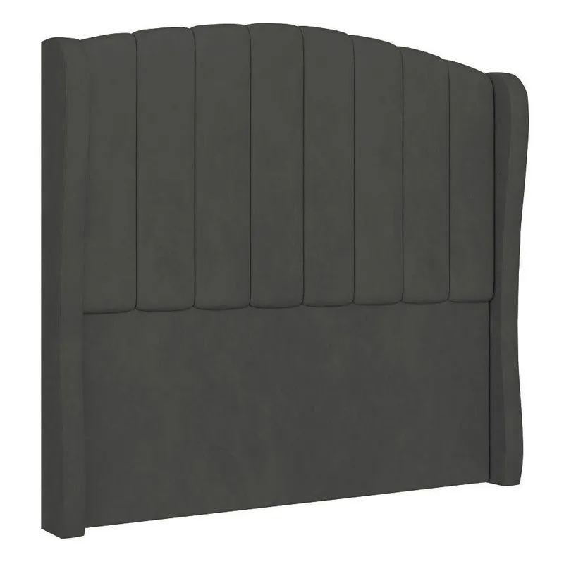 Cabeceira Casal King Cama Box 195cm Glenda I02 Veludo Chumbo - Mpozenato