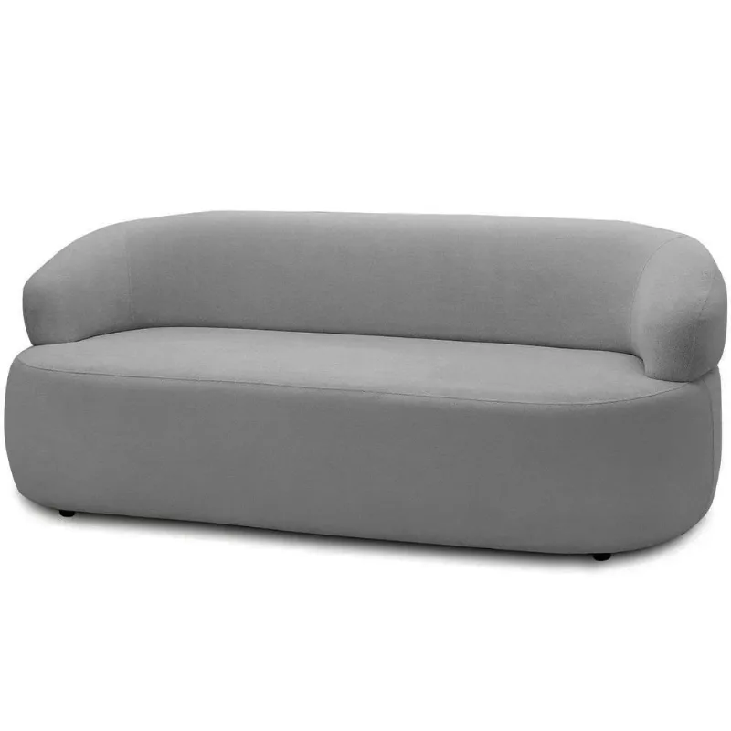 Sofá 2 Lugares Living Orgânico Sala De Estar 140cm Conka F05 Bouclê Cinza - Mpozenato