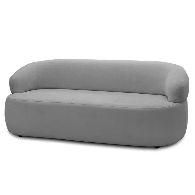 Sofá 3 Lugares Living Orgânico Sala De Estar 170cm Conka F05 Bouclê Cinza - Mpozenato