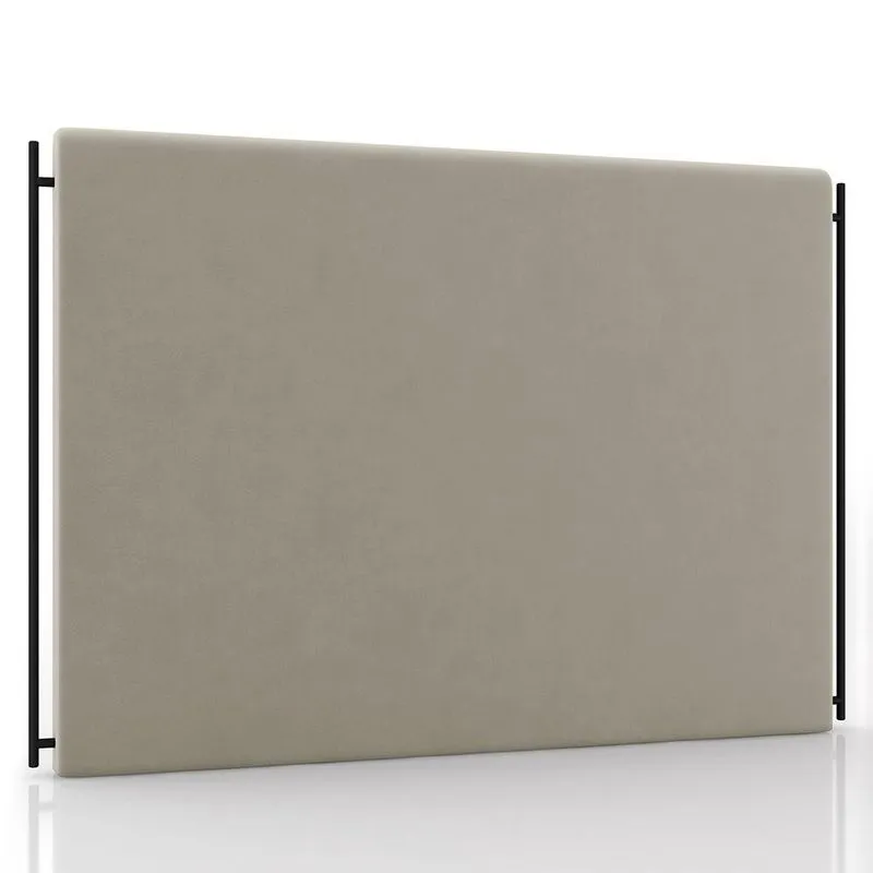 Cabeceira Cama Box Casal Queen 160cm Oscar P02 Suede Bege - Mpozenato
