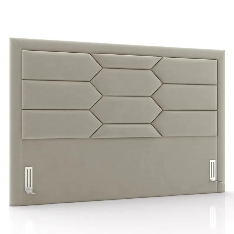 Cabeceira Cama Box Casal 140cm Texas Z37 Veludo Bege - Mpozenato