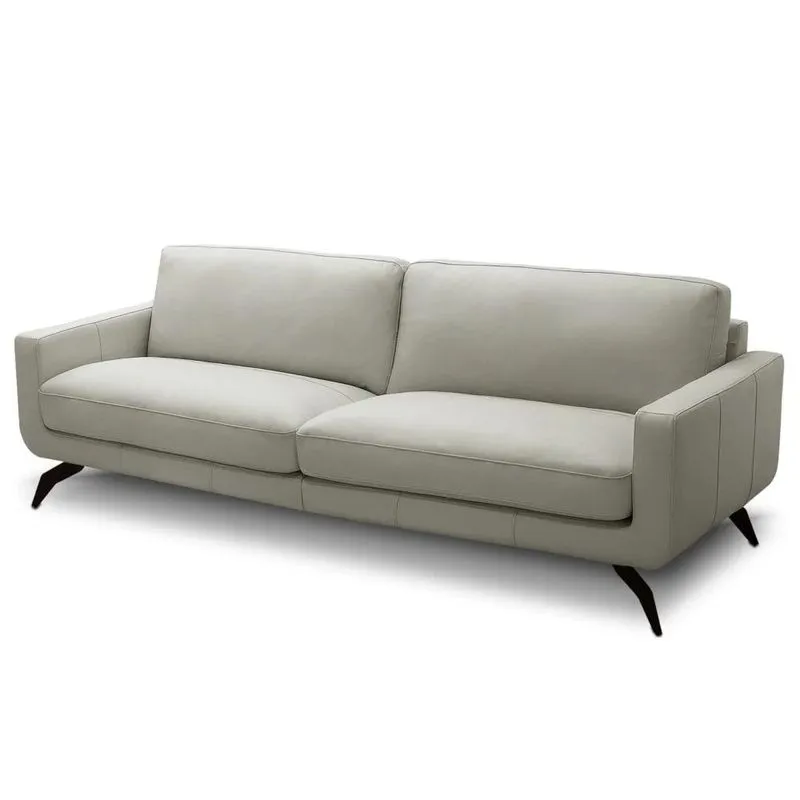 Sofá 4 Lugares Para Sala Living 270cm Vults L08 Couro Pérola - Mpozenato