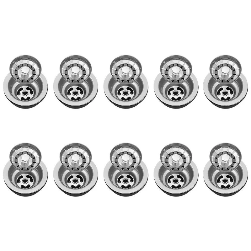 Válvula Para Pia Kit 10 Aço Inox 3.1/2 G01 Cromado - Mpozenato