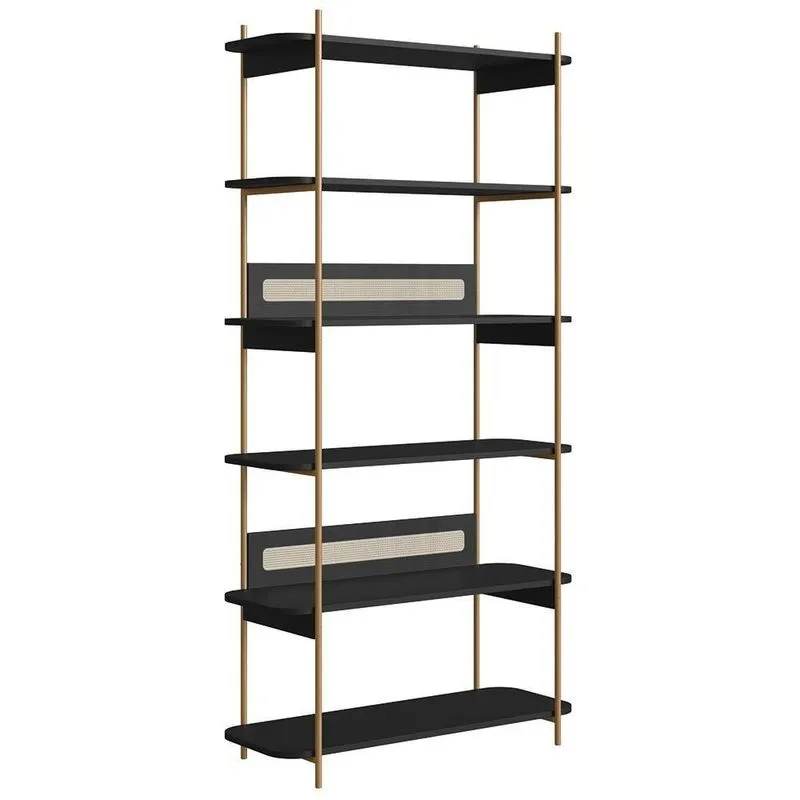 Estante Industrial Pés De Metal Arlo A10 Nero-dourado - Mpozenato