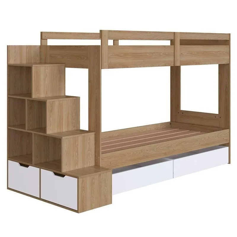 Beliche Infantil Com Escada E 4 Gavetas Infix C06 Aveiro-branco - Mpozenato