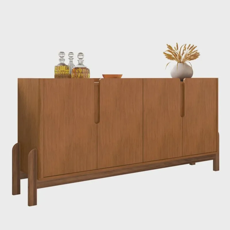 Buffet Aparador 4 Portas Sala de Jantar Nay C14 Cedro - Mpozenato
