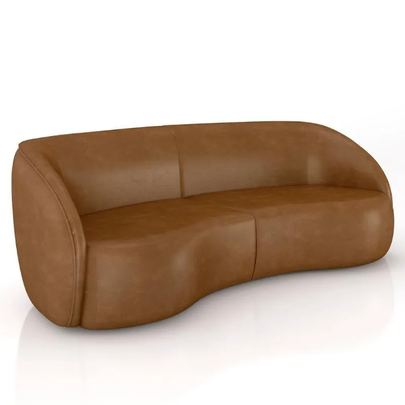 Sofá 4 Lugares 318cm Orgânico Zion M22 Sintético Caramelo - Mpozenato
