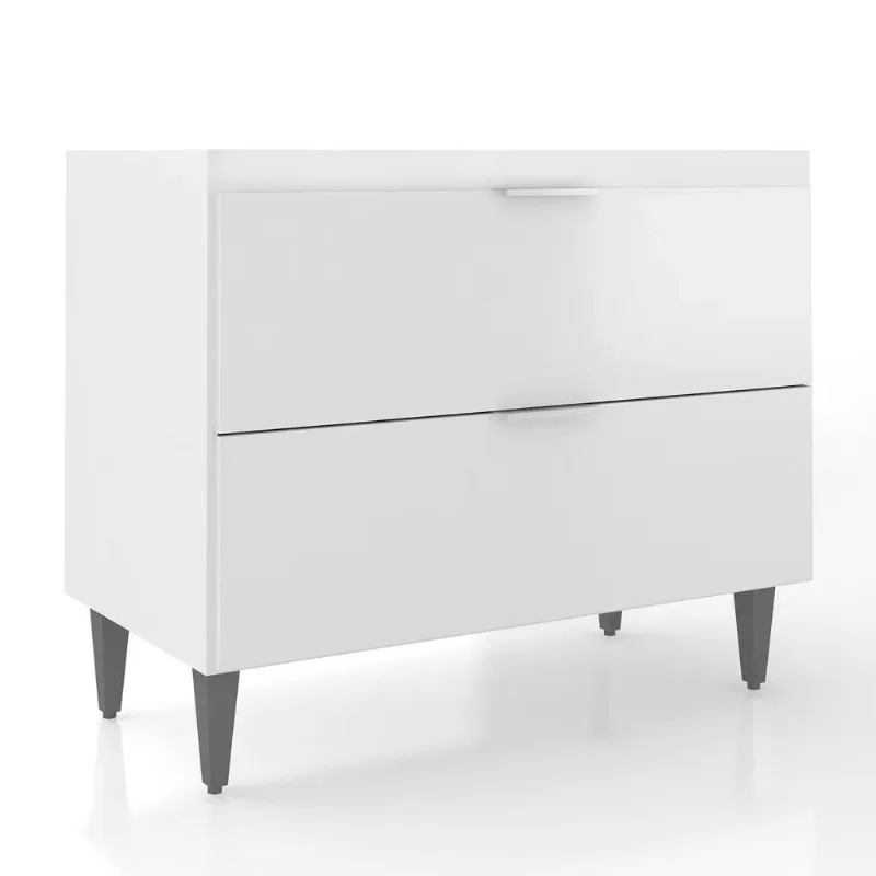 Balcão Para Pia 100cm Sem Tampo Pérola Z34 Branco - Mpozenato - Mpozenato