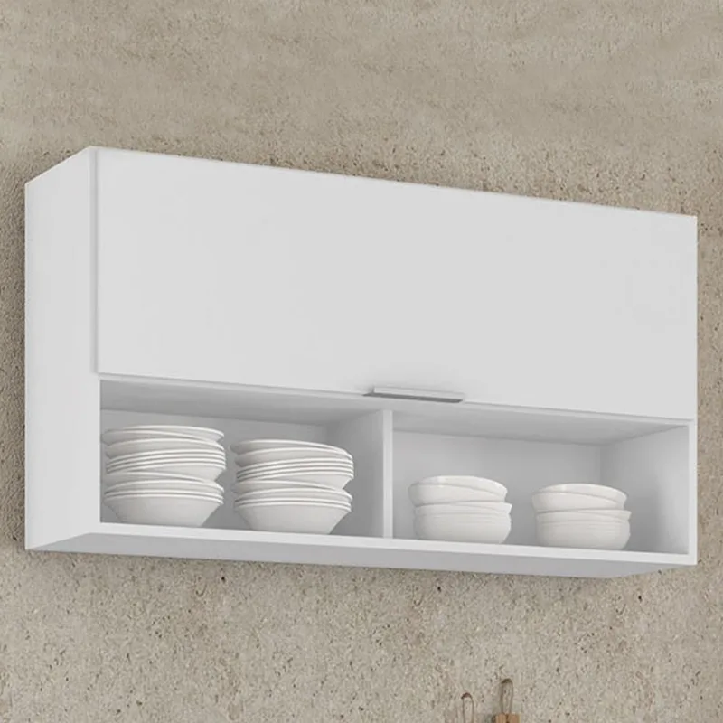 Armário De Cozinha Aéreo 100cm Pérola Z34 Branco - Mpozenato - Mpozenato