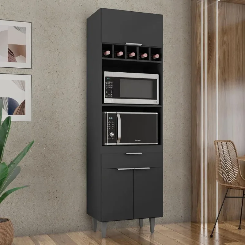 Paneleiro De Cozinha Torre Quente Pérola Z34 Preto - Mpozenato - Mpozenato