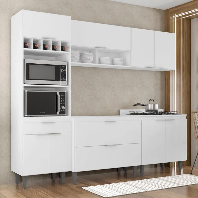 Armário De Cozinha Cp05 Para Pia 100cm Pérola Z34 Branco - Mpozenato