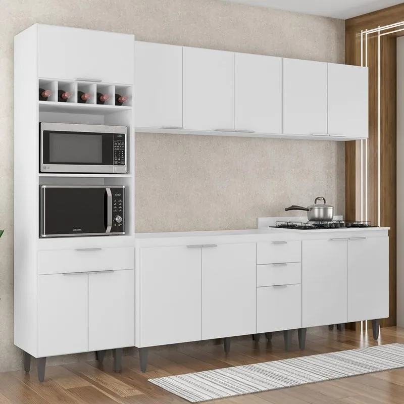 Armário De Cozinha Cp05 Para Pia 120cm Pérola Z34 Branco - Mpozenato