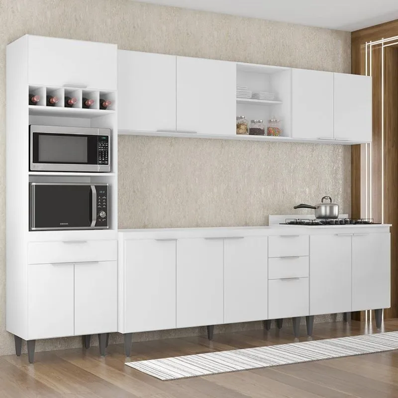 Armário De Cozinha Cp05 Para Pia 150cm Pérola Z34 Branco - Mpozenato