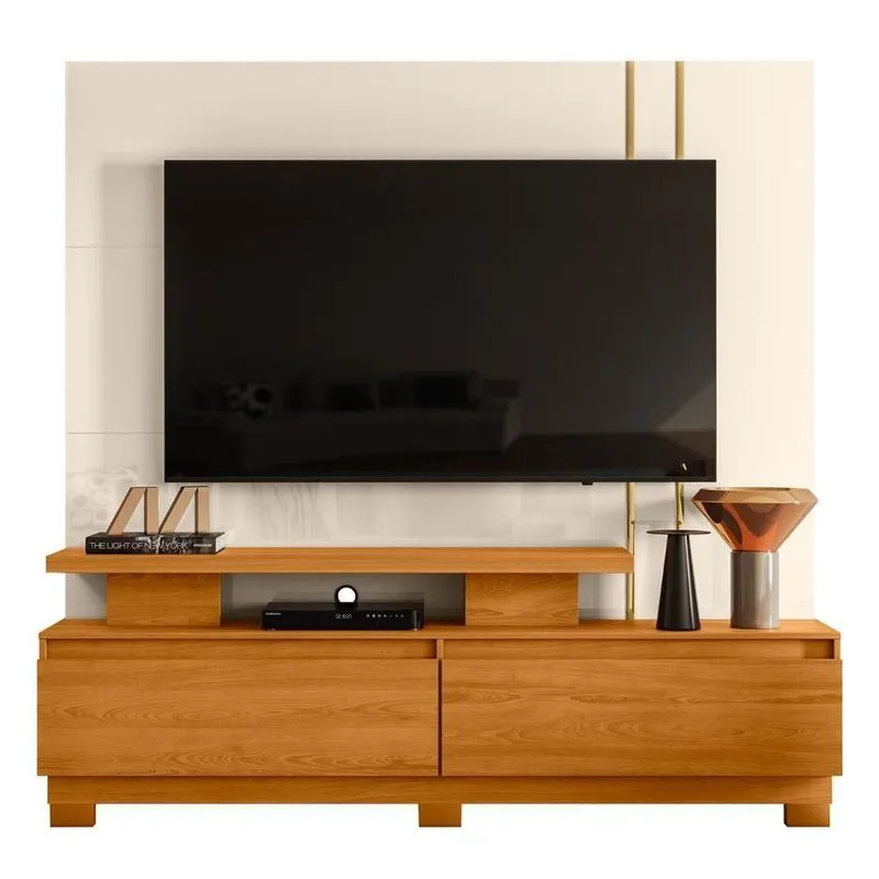 Estante Painel Para Tv 75 Pol 183cm Luara Z10 Off-cinamomo - Mpozenato