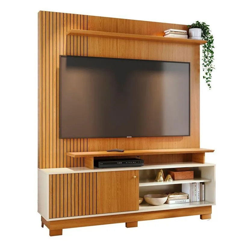 Estante Painel Para Tv 75 Pol 160cm Anny Z10 Off Cinamomo Mpozenato