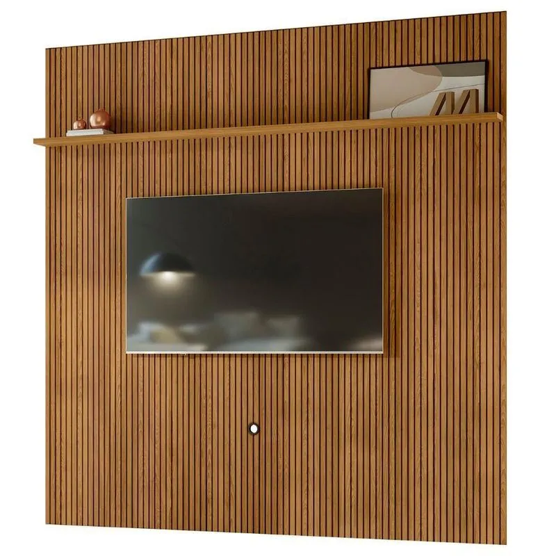 Painel Para Tv 75 Polegadas 238cm André Z10 Cumaru - Mpozenato
