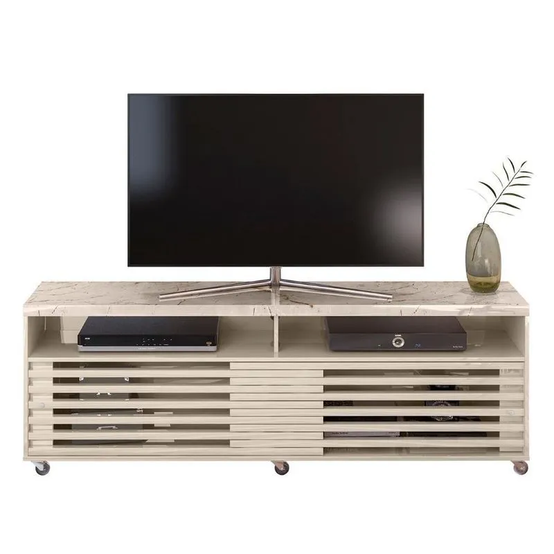 Rack Bancada De Tv 65 Pol 182cm Tery Z10 Off White/calacata - Mpozenato