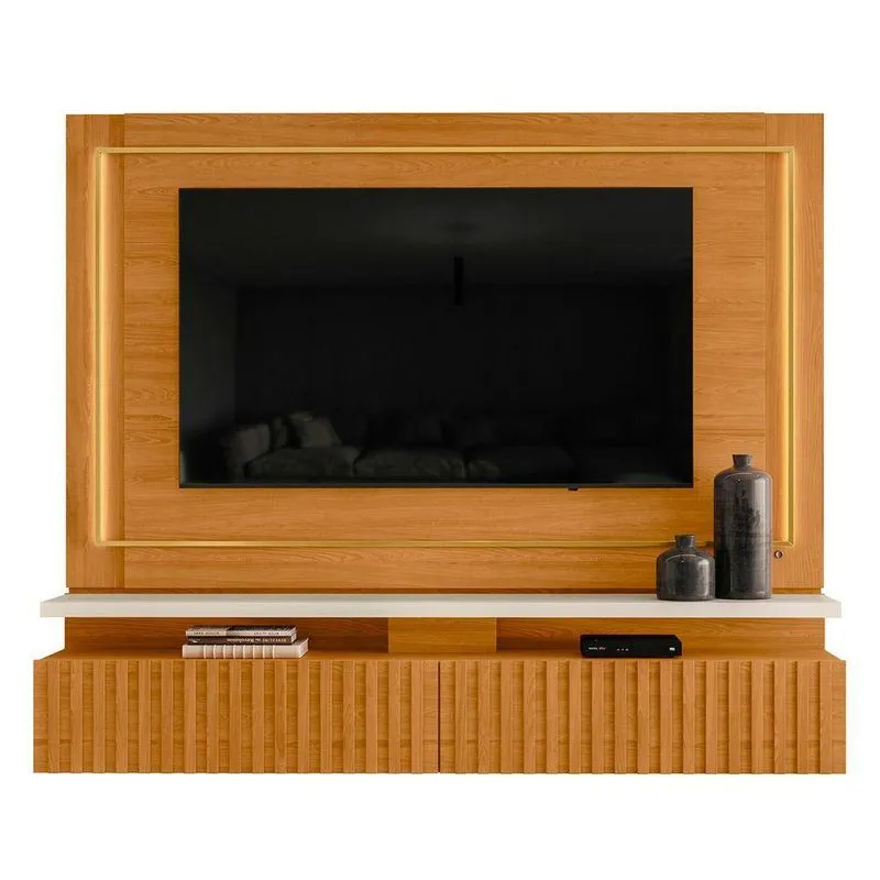 Estante Painel Para Tv 75 Pol 216cm Mical Z10 Off Cinamomo Mpozenato