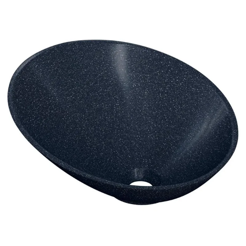 Cuba Pia Para Banheiro Meia Lua 39cm Thaís C08 Preto Granit - Mpozenato