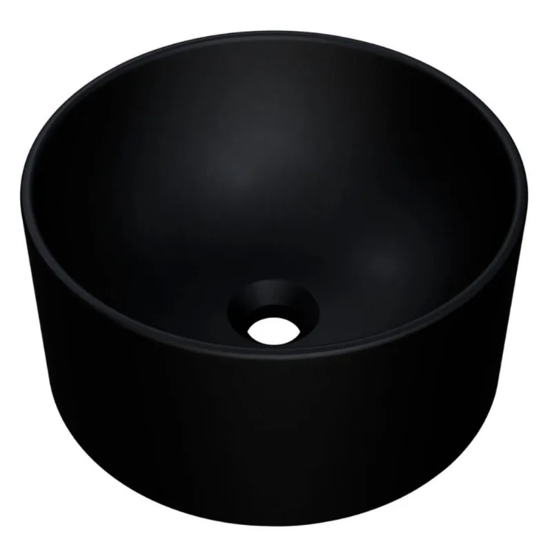 Cuba Pia Para Banheiro Redonda 30cm Celine C08 Preto - Mpozenato