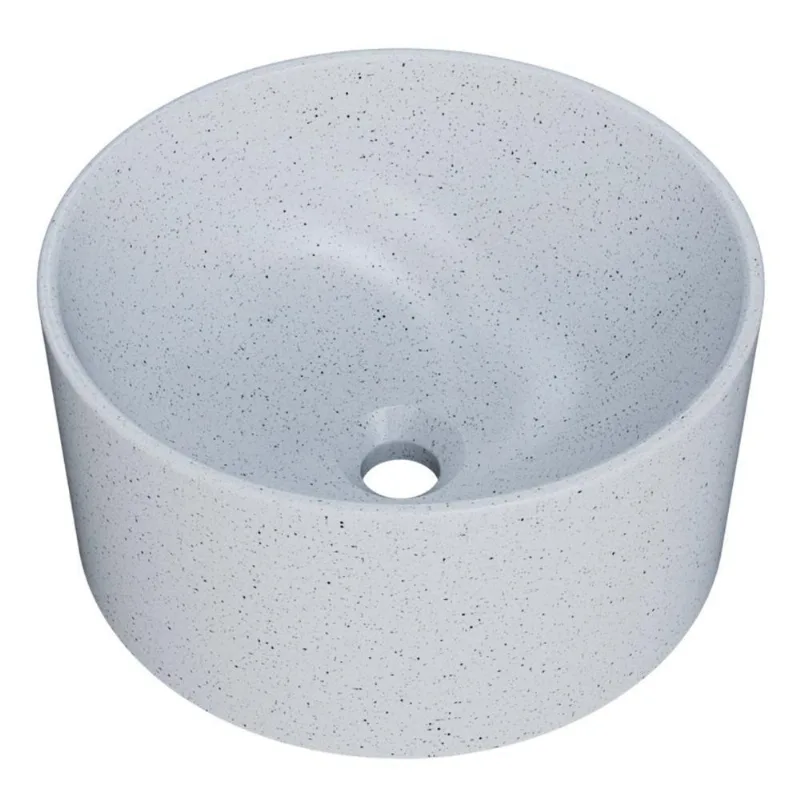 Cuba Pia Para Banheiro Redonda 30cm Celine C08 Branco Granit - Mpozenato