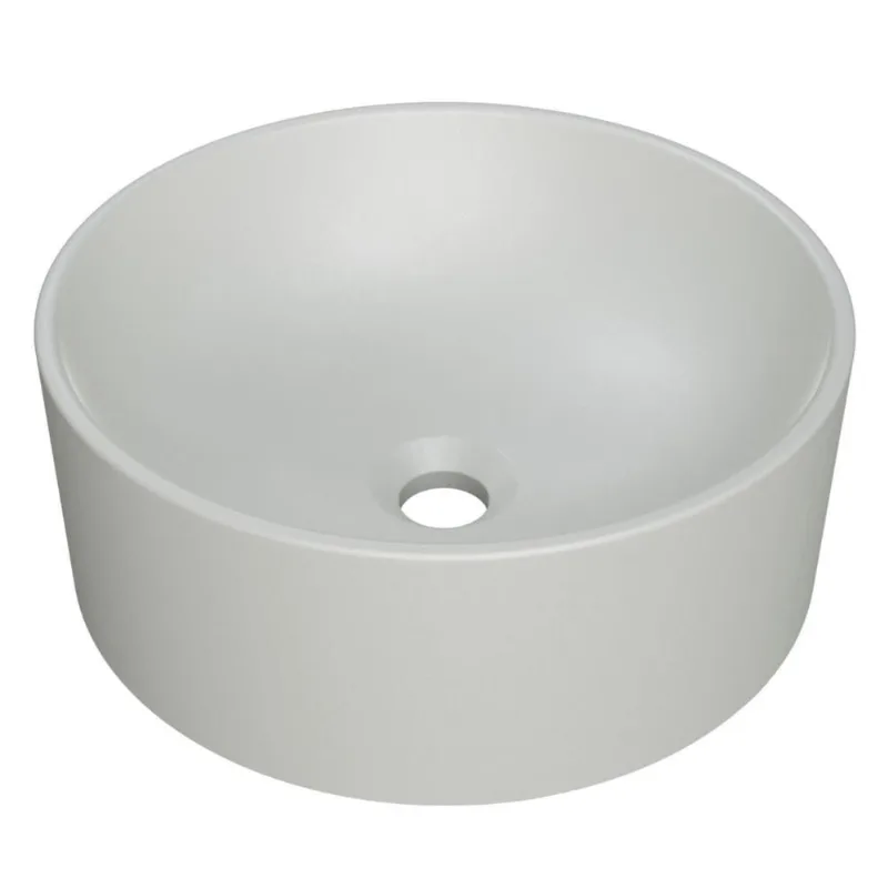Cuba Pia Para Banheiro Redonda 34cm Sara C08 Cinza - Mpozenato
