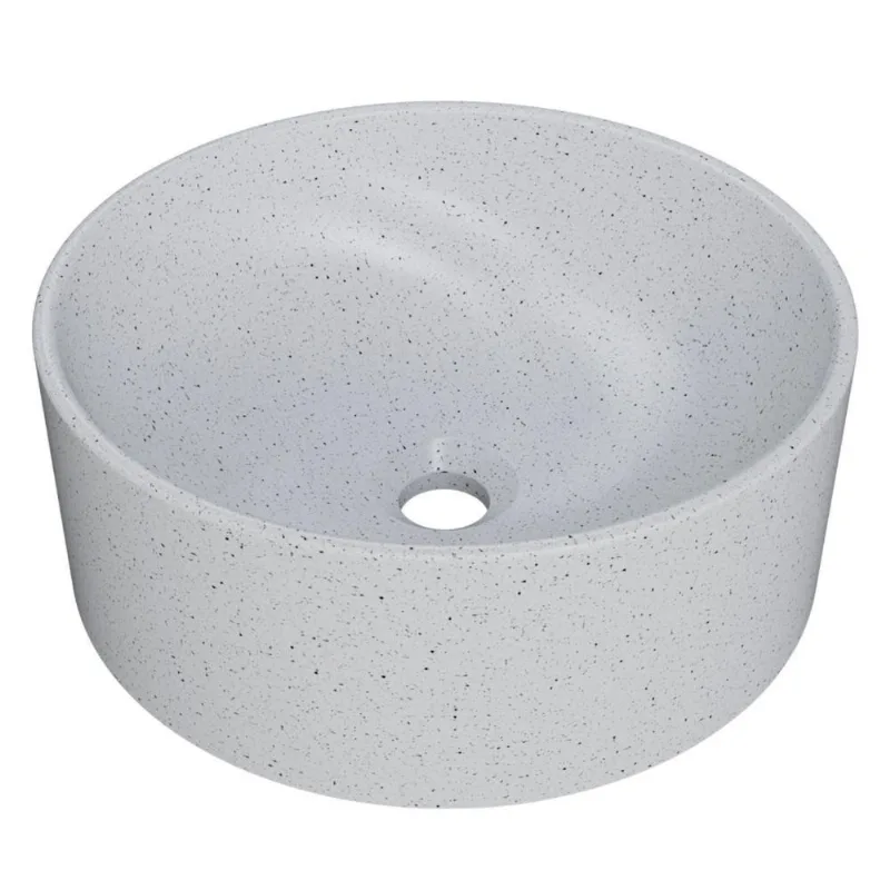 Cuba Pia Para Banheiro Redonda 34cm Sara C08 Branco Granit - Mpozenato