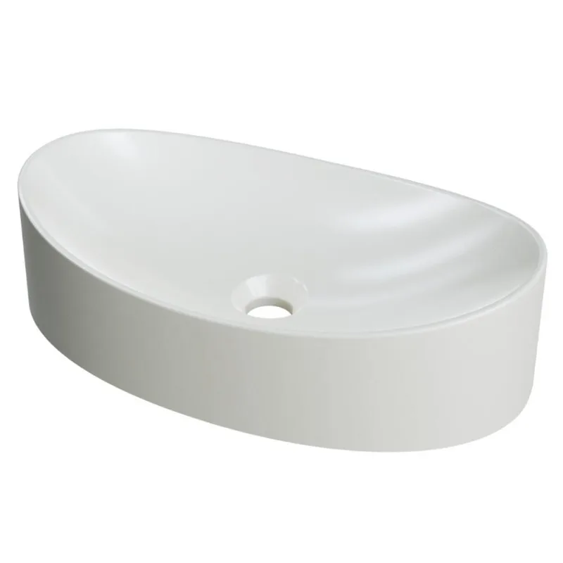 Cuba Pia Para Banheiro Oval Canoa 46cm Tânia C08 Bege - Mpozenato