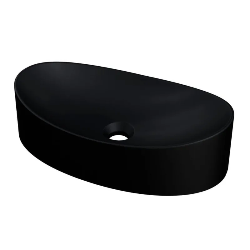 Cuba Pia Para Banheiro Oval Canoa 46cm Tânia C08 Preto - Mpozenato