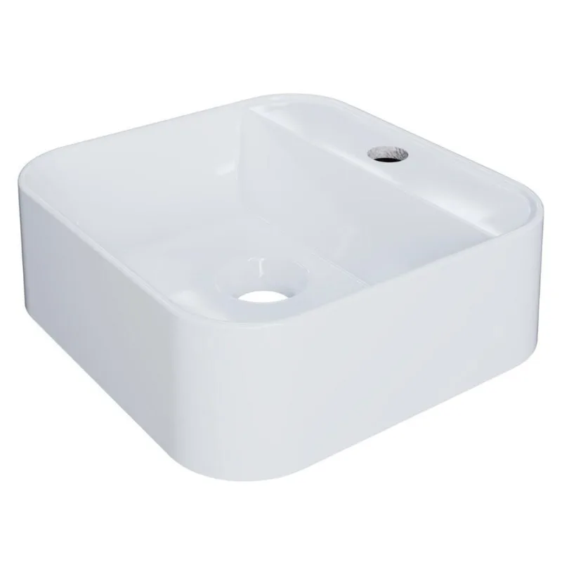 Cuba Pia Para Banheiro Quadrada 32cm ágata C08 Branco - Mpozenato