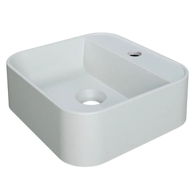 Cuba Pia Para Banheiro Quadrada 32cm ágata C08 Cinza - Mpozenato