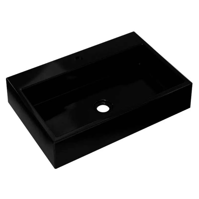 Cuba Pia De Apoio Para Banheiro Retangular 55cm Ivy C08 Preto Mpozenato - Mpozenato