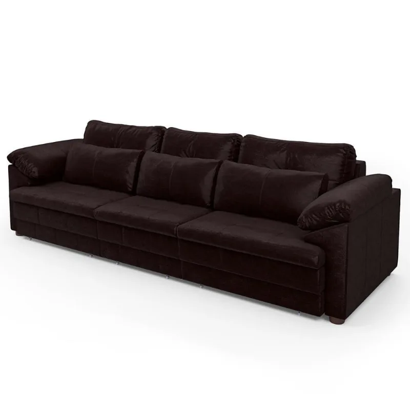 Sofá Retrátil 4 Lugares Para Sala 332cm Dijon Couro Bordô S07 - Mpozenato
