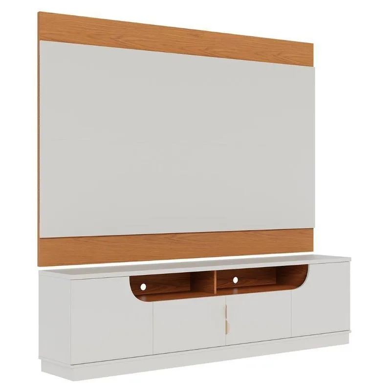 Painel Tv 75 Pol Chile E Rack Brescia Off White/freijó C05 - Mpozenato